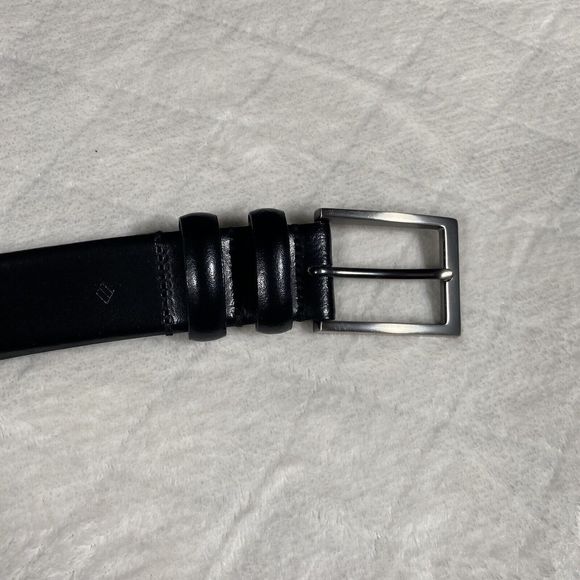 Joseph Abboud Black Leather Belt Men's Sz 44 Handcrafted In Italy Classic - Picture 5 of 7